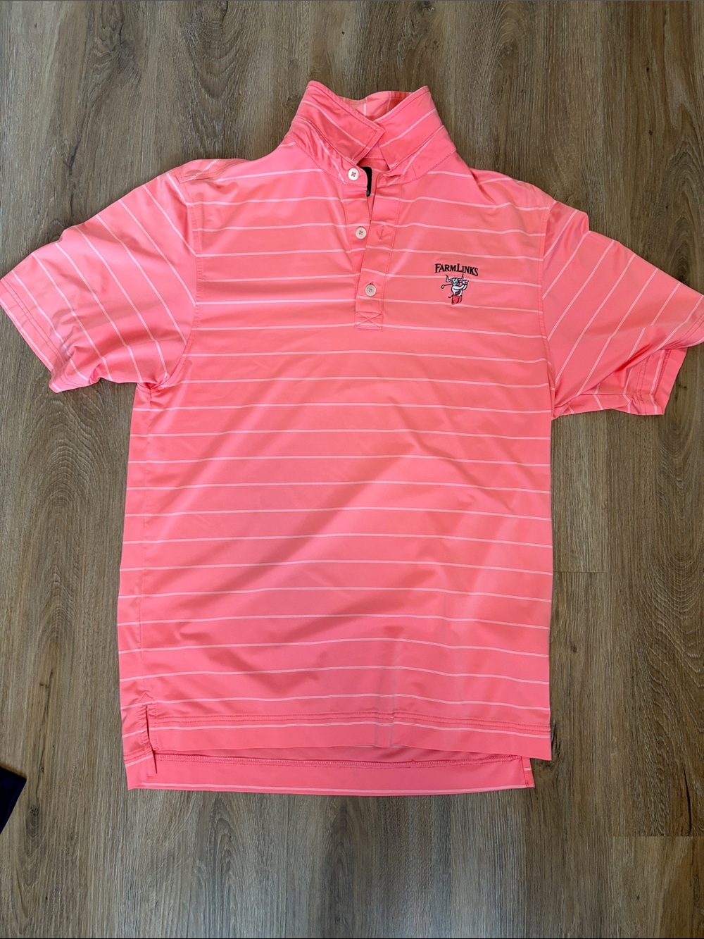 FootJoy Coral Pink Stripe Men's Golf Polo
